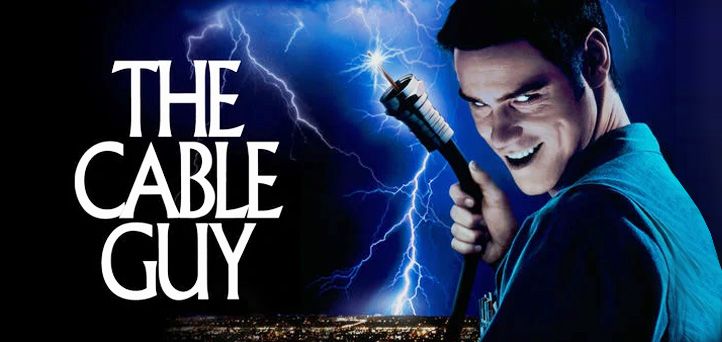 The Cable Guy 1996 movie poster — the modern SuperBox threat is the cable guy era reborn
